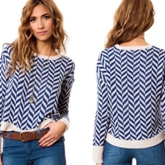 NWOT Jack by BB Dakota Dolores Zig‎ Zag Sweater - Picture 1 of 10